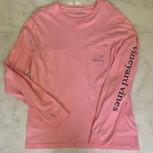 Vineyard Vines Men's Long Sleeve Tee in Pink Like New